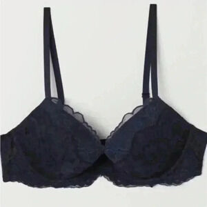 Women’s Avenue Body Black Lace Push Up Padded Bra 46DD